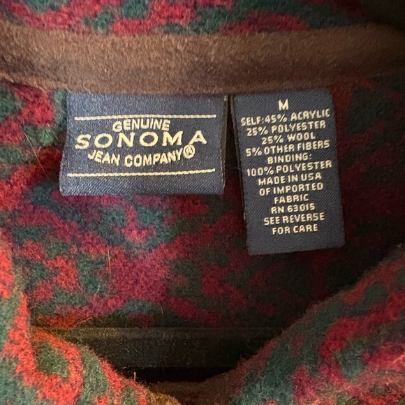 Women’s Vintage 90’s Sonoma Wool Blend Jacket Deer Button Medium Reindeer - Picture 4 of 5